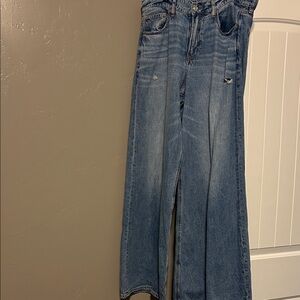 American Eagle Outfitters Blue Flare & Wide Leg Jeans